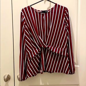 Red and white striped dress shirt